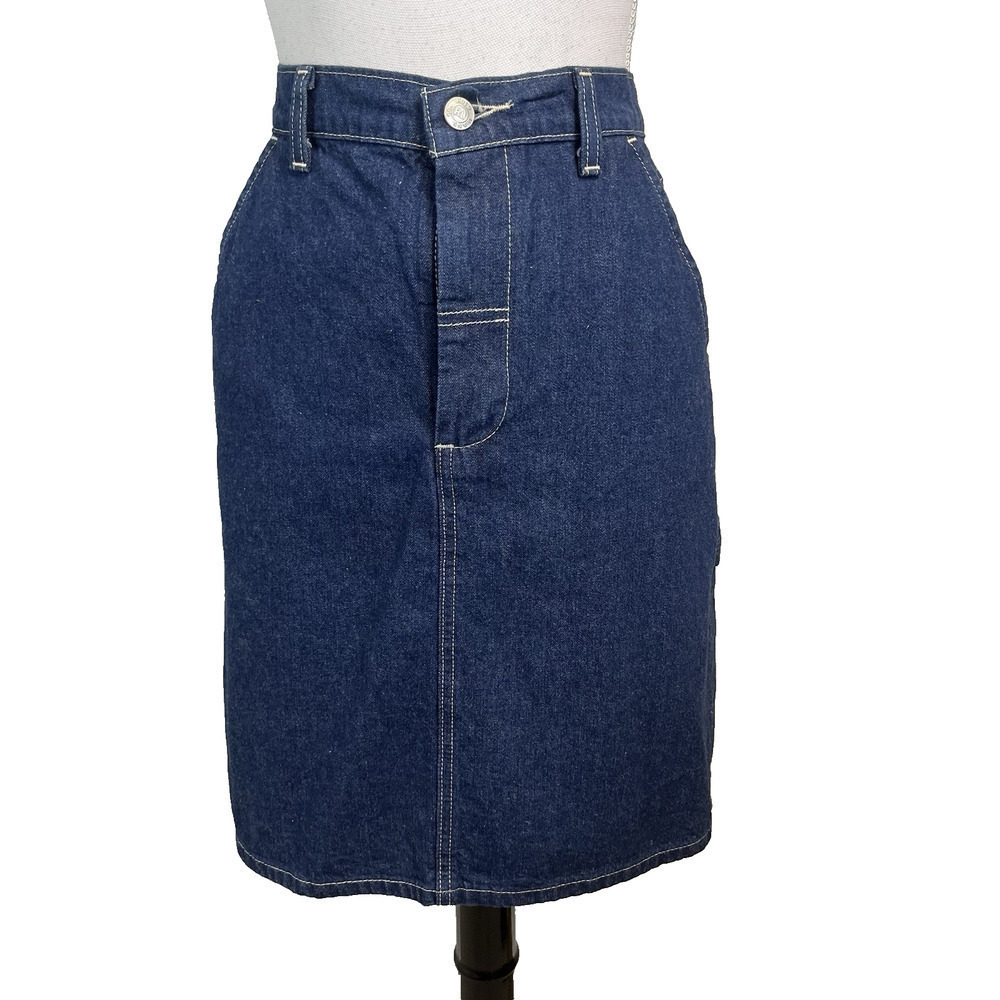 Ralph Lauren Polo Jeans Co. Skirt size 8 Denim Jean Carpenter Pockets A Line